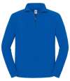 SS154 622880 Fruit of the Loom Iconic Premium Zip Neck Sweatshirt Royal Blue colour image